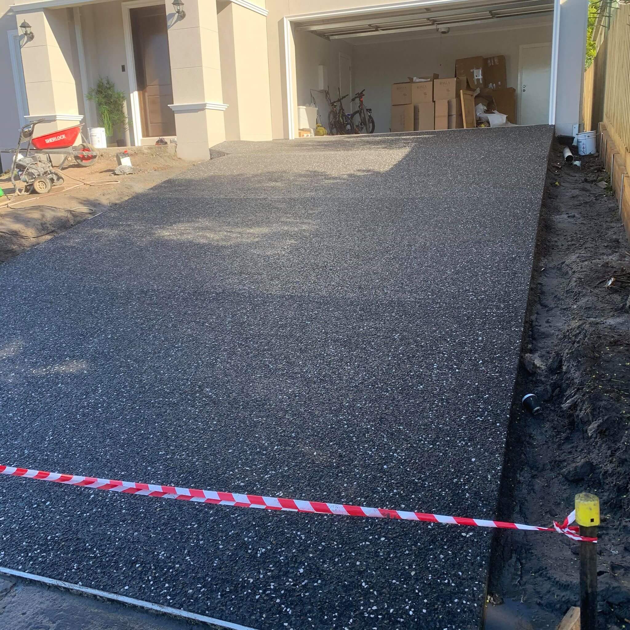 exposed aggregate concrete driveway Melbourne