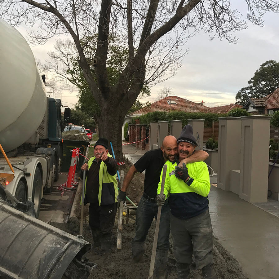 Concrete Contractors Melbourne team